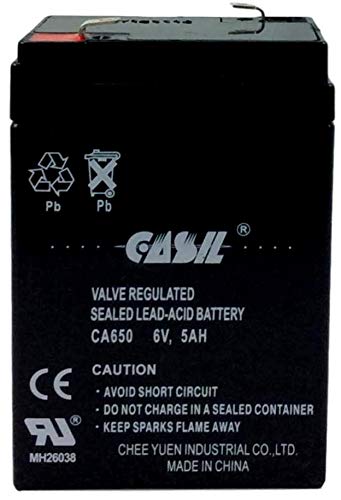 6 Volt 5 Amp Rechargeable Sealed Lead Acid 6v 5ah Battery F1 Terminals