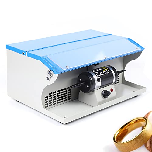 TFCFL Dust Collector Bench Top Polisher Polishing Buffing Machine Tabletop Jewelry Making Polisher Buffer Dust Collector with Light 8000RPM 110V 200W (US PLUG)