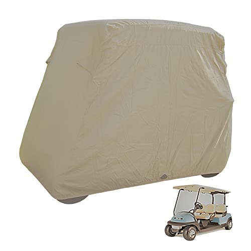 Formosa Covers | Deluxe 4 Passenger Golf Cart Cover roof 80" L Taupe, fits E Z GO, Club Car, GEM e2 and Yamaha G Model