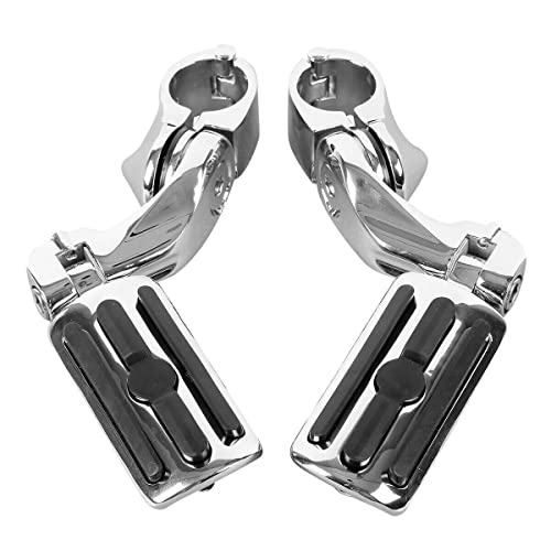 XFMT 1.25" 32 mm Short Angled Adjustable Highway Foot Pegs Peg Mount For Harley Davidson