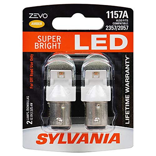 SYLVANIA - 1157 ZEVO LED Amber Bulb - Bright LED Bulb, Ideal for Park and Turn Lights (Contains 2 Bulbs)