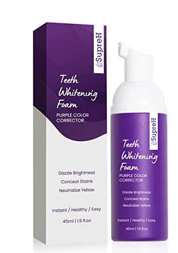 Purple Toothpaste for Teeth Whitening, Teeth Whitener, V-34 Color Corrector Toothpaste, Purple Teeth Whitening Toothpaste, Teeth Whitening Mousse, Foam Toothpaste Whitening Stain Removal