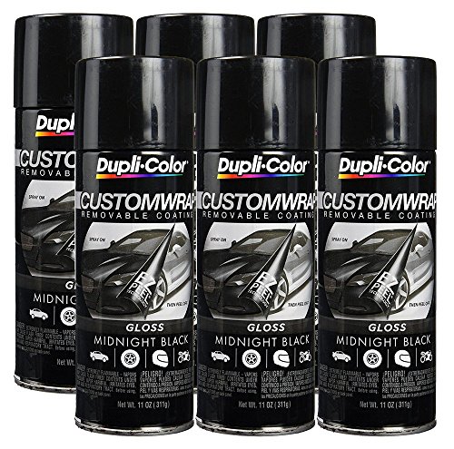 Dupli-Color Midnight Black Custom Wrap Effects Spray Paint 11oz. - (6 Pack)