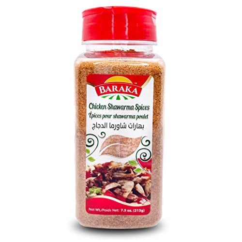 Baraka Chicken Shawarma Seasoning Spice | Middle Eastern Shawarma Spice Blend for Mediterranean Kabobs, Grill, Dressing, Sauce, Marinade | Authentic Shawarma Spice Mix (7.05 Oz)