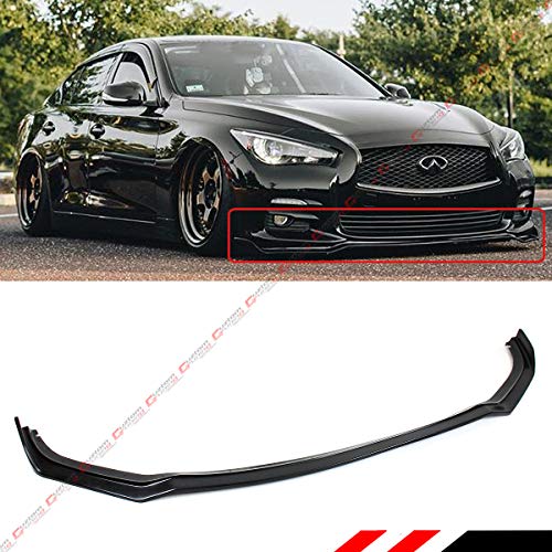 JDM GT Style Front Bumper Lip Spoiler Splitter Replacement Compatible For 2014-2017 INFINITI Q50 Base Premium Models