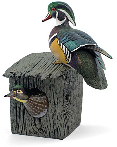 Wild Wings Nesting Wood Duck Pair Sculpture by Sam Nottleman