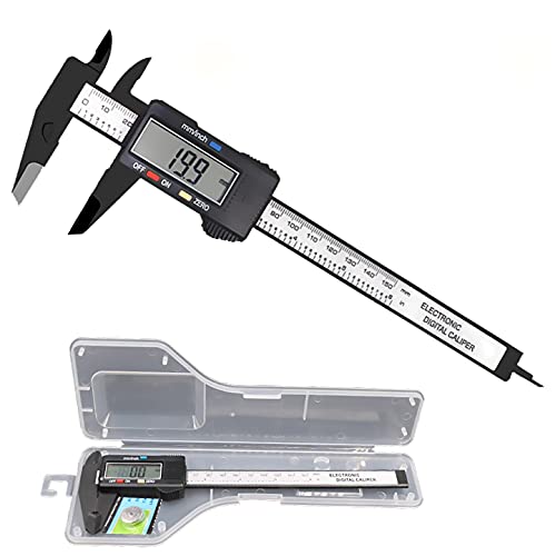 Simhevn Electronic Digital Caliper, LCD | 0 to 6 inch inch/mm Conversion, Automatic Shutdown Function, White/Black, Very Suitable for Home/Jewelry/DIY Measurement, etc
