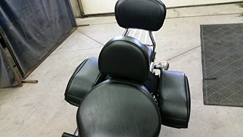 AMERICAN MADE Grasshopper Limited Driver Backrest for Yamaha 1100 V-star NON STUDDED Complete System Quick Release