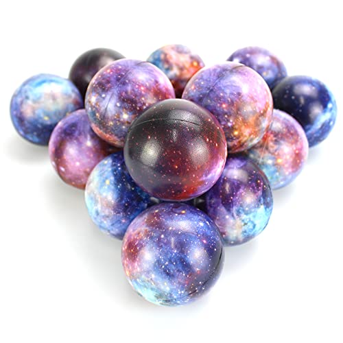 Galaxy Stress Balls Bulk,48pc Bouncy Balls Bulk for Kids Squeeze Anxiety Fidget Sensory Balls for Adults Space Theme Foam Squeeze Balls Great Toys for Party Favors and Birthday Party Supplies