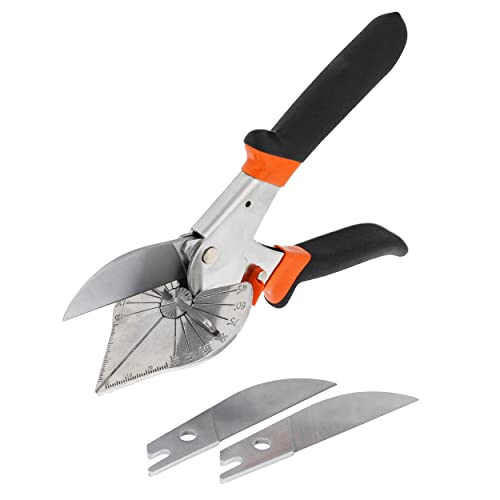 ABN Multi Angle Miter Shears Quarter Round Cutting Tool - Adjustable 45 to 135 Degree Cutter for Wood and Plastic Trim