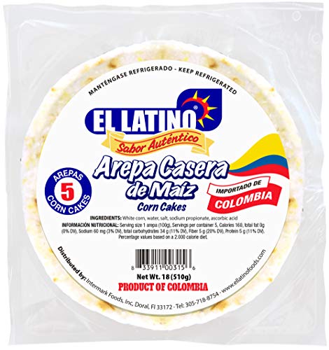 El Latino arepas colombianas 6 packs of 5. Total 30 arepas