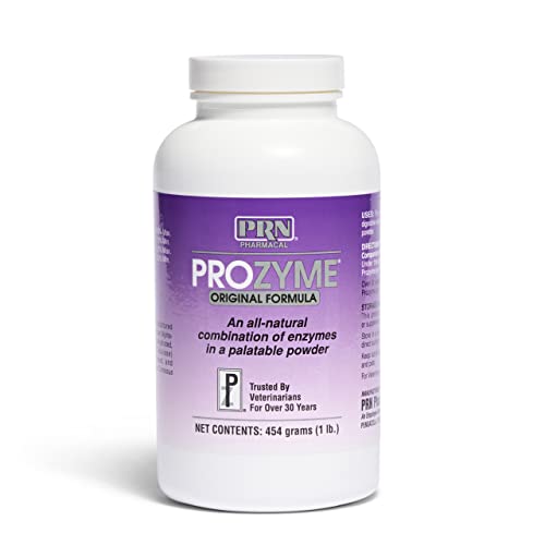 PRN Pharmacal ProZyme Original Formula Enzyme Replacement Supplement - Reinforces Animal's Digestive System, Supports Dog & Cat Food Breakdown - Promotes Pet's Digestive Health - 454 g, 1 lb Bottle