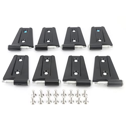 STHRAGE Hooke Road Steel Door Hinge Kit Compatible with Jeep Wrangler JK 07-18(8 Pcs w/ 16 Pcs Screws) Replace 55395384AF, 55395385AF, 925-054, 925-053