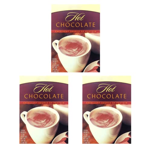 HealthyWise - High Protein Hot Cocoa Classic 3 Pack - Instant Low Carb, Low Calorie Hot Chocolate Mix with 15g Protein, 7 Servings Per Pack, (3 Pack)