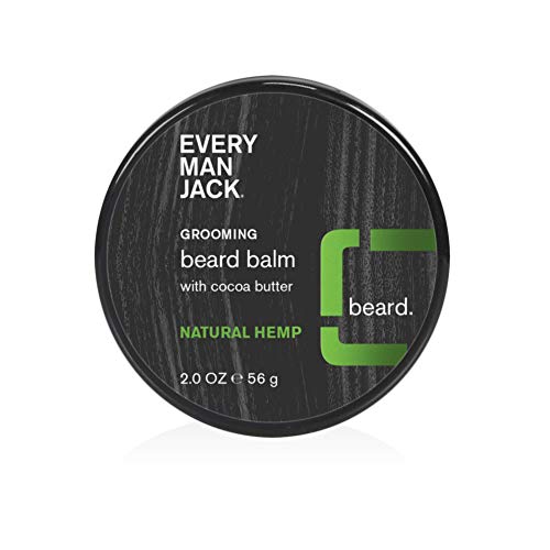 Every Man Jack Beard Balm - Subtle Earthy Fragrance - Moisturizes, Protects, and Strengthens Your Beard - Naturally Derived with Hemp Seed Oil, Shea Butter, and Beeswax - 2.0-ounce
