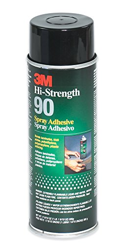 3M(TM) Hi-Strength 90 Spray Adhesive, Inverted Aerosol Net Wt 17.6 oz, 12 cans per case