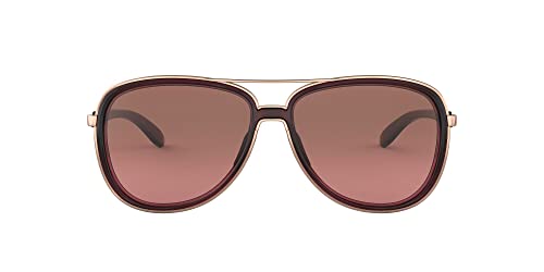 Oakley Women's OO4129 Split Time Aviator Sunglasses, Crystal Raspberry/G40 Black Gradient, 58 mm