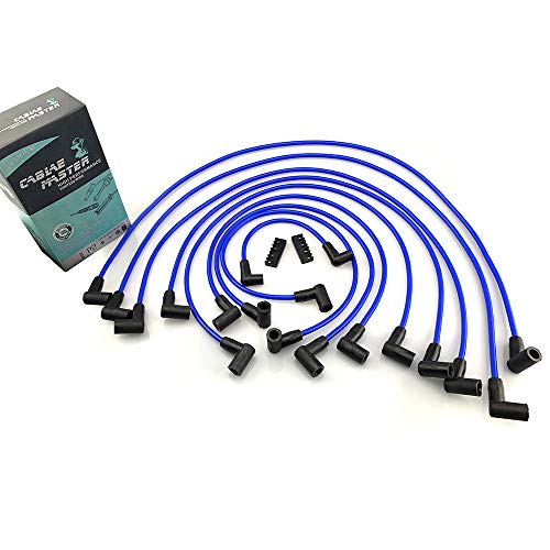 Cable Master High Performance Spark Plug Wire Set For HEI SBC BBC 350 383 454 5.0L 5.7L V8 9 Wires 1987-1996