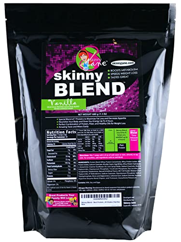 Skinny Blend - Best Tasting Protein Shake for Women - Slim Fast Weight Loss Shakes - Meal Replacement - Low Carb Breakfast - Diet Supplement - Appetite Suppressant - 30 Delicious Shakes (Vanilla)