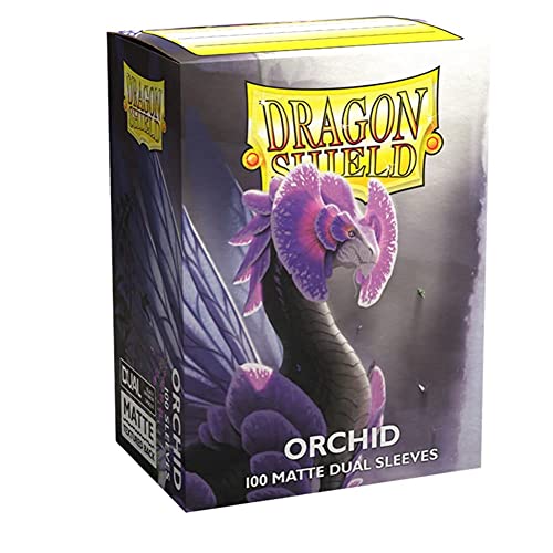 Dragon Shield Standard Size Card Sleeves  Matte Dual Orchid 100CT  MTG Card Sleeves are Smooth & Tough  Compatible with Pokemon, Yugioh, & Magic The Gathering