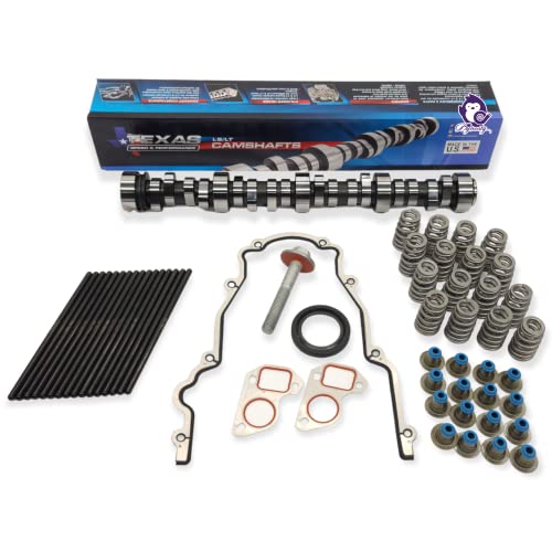 Texas Speed TSP Chopacabra Truck Cam Kit with Camshaft, Beehive Springs, Seals, Pushrods and Install Kit LS 4.8 5.3 6.0 6.2 (Cam Kit with 7.400" Chromoly Pushrods)