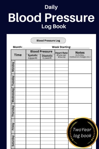 Blood Pressure Log Book For Daily Tracking: Simple and Clear Blood Pressure Log | Record, Monitor and Track Blood Pressure Readings at Home ... 2 Years Of Accurate Data Record and Tracking