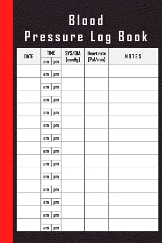 Blood Pressure Log Book: Record and Monitor your daily blood pressure and heart rate readings at home