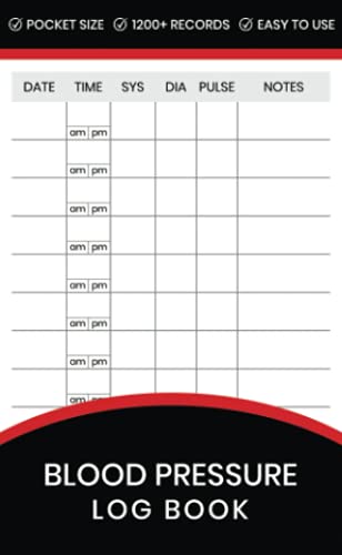 Blood Pressure Log Book: Daily Blood Pressure Recording Log Pocket Size