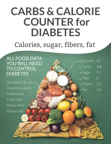 Carbohydrate counter for Diabetes: Food data for Diabetics on Calories, Carbs, Sugar, Fat and other Nutrition data