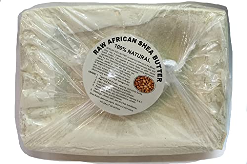 HERBOGANIC Pure Raw African Shea Butter, Organic White Ivory Premium 100% Natural Unrefined Ghana Skin Beauty Care Face Body Hair Scalp Non GMO (5 Lb) (Shea Butter 5LB.)