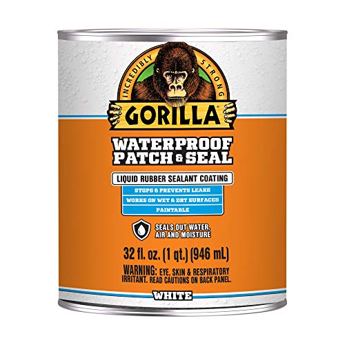 Gorilla Waterproof Patch & Seal Liquid, White, 32 Ounces, (Pack of 1)