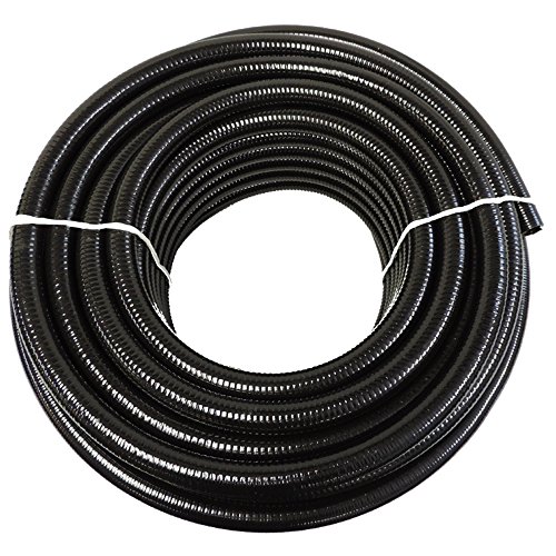 (1 1/4" Dia. x 50 ft) - HydroMaxx Black Flexible PVC Pipe for Koi Ponds, Irrigation and Water Gardens
