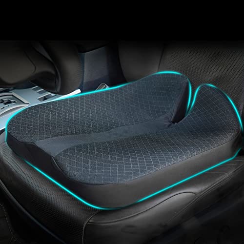 2022 Upgrades Car Coccyx Seat Cushion Pad for Sciatica Tailbone Pain Relief, Heightening Wedge Booster Seat Cushion for Short People Driving, Truck Driver, for Office Chair, Wheelchair