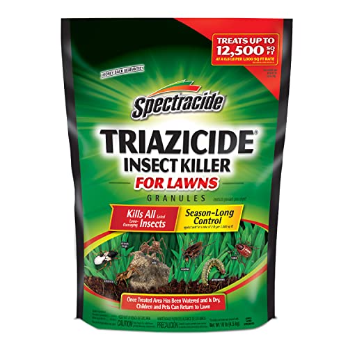 Spectracide Triazicide Insect Killer For Lawns Granules, 10 lb Bag (Pack of 4) , Kills All Listed Lawn-Damaging Insects