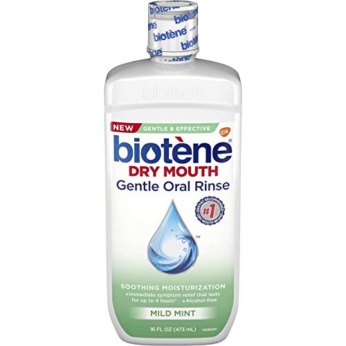 Biotene Mild Mint Moisturizing Gentle Oral Rinse, Alcohol-Free, for Dry Mouth, 16 ounce