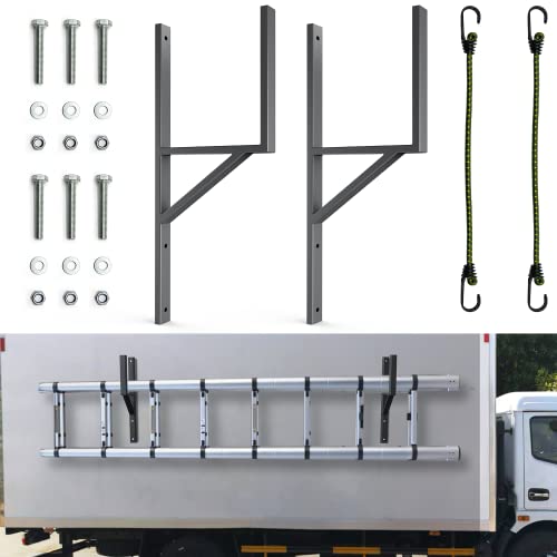 Side Mount Ladder Racks Heavy Duty Trailer Ladder Rack for Enclosed Trailer,Fit for Trailer Exterior or Interior Side Wall