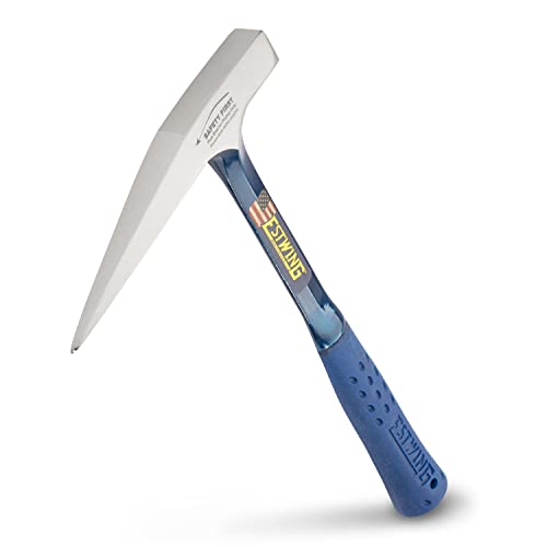 ESTWING Rock Pick - 13 oz Geological Hammer with Smooth Face & Shock Reduction Grip - E3-13P