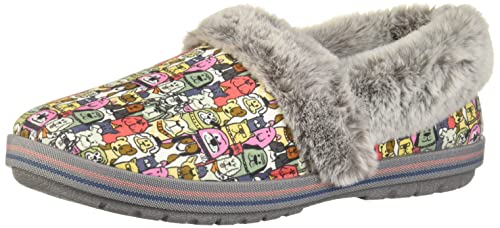 Skechers BOBS Womens Slipper, Gray Multi ,9 medium US