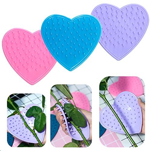 3Pcs Rose Stripper Thorn and Leaf Remover Heart Shape Rose Thorn Stripping Tool Work Great on Herbs and Flowers Both Sides Used Includes