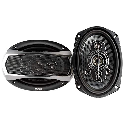 DS18 SLC-N69X Coaxial Speaker - 6x9, 4-Way Speaker, 260W Max Power, 65W RMS, Woofer, Midrange, and Tweeters in one, Removable Cover Included - Select Speakers Provide Undiscovered Value - 2 Speakers