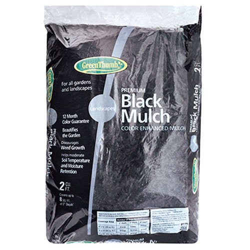 OLDCASTLE LAWN & GARDEN 123456 Green Thumb Mulch, 2 cu. ft, Black