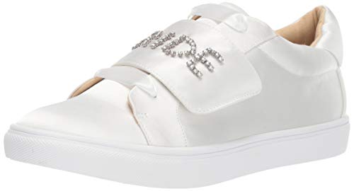 Blue by Betsey Johnson Women's SB-Liana Sneaker, Ivory Satin, 7.5 M US