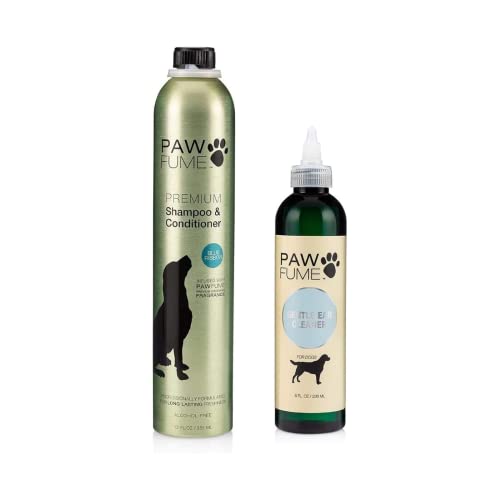 Pawfume Dog Shampoo and Conditioner (Blue Ribbon) + Dog Ear Cleaner