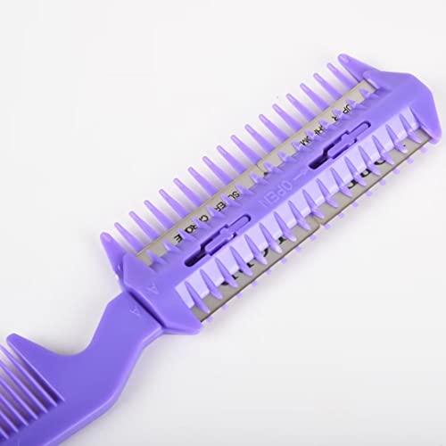 6 Pieces Razor Comb Split Ends Hair Trimmer Home Hair Cut Scissor,Double Edge Razor Combs for Hair Cutting Women and Men Hair Thinning Comb Slim Haircuts Cutting Tool (6pcs random color)