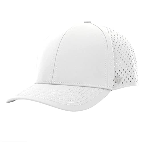 ANKOR Ultra Performance Water-Resistant Baseball Hat | Sweat Resistant | Breathable | Golf | Boat | Beach | Lake | Workout | Fishing |Everyday | Minimalist | Men and Women (White)