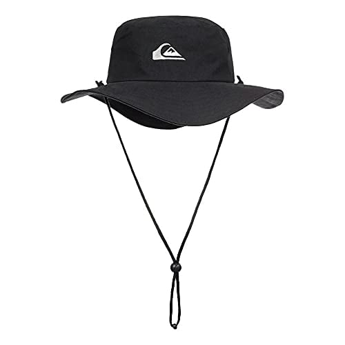 Quiksilver mens Bushmaster Sun Protection Floppy Visor Bucket Hat, Black, Large-X-Large US