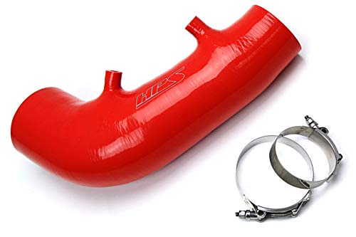 HPS Performance Red Silicone Air Intake Hose (Post MAF Tube) Compatible for 2006-2009 Honda S2000 AP2 2.2L F22 drive-by-wire, 57-3004-RED