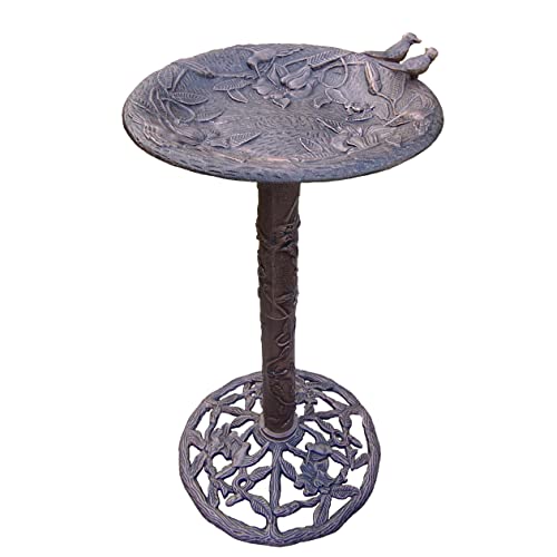 Oakland Living Hummingbird Bird Bath, Antique Bronze