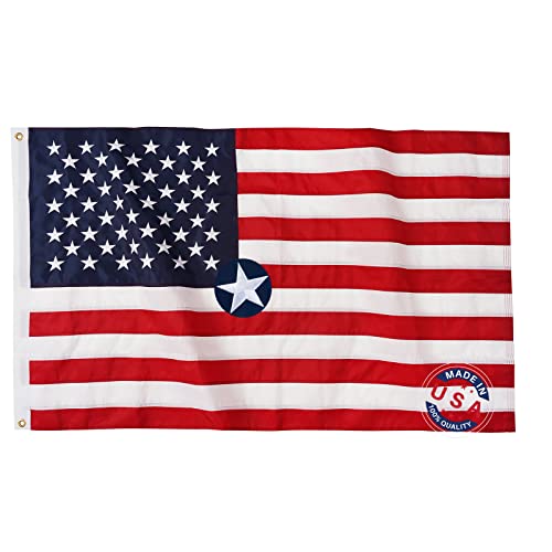 Homissor American Flag 4x6 Heavy Duty 420D -Made in USA US Flags Embroidered Stars for Outside Heavyweight USA Flag Outdoor for High Winds