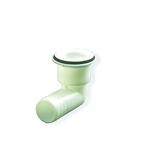 Forespar Sink Drain SW-2, 90 Degree for 1", Plastic Flange